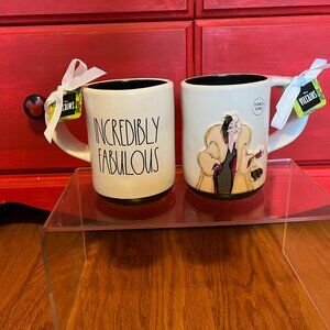 NWT Rae Dunn Disney Cruella Incredibly Fabulous mug villains